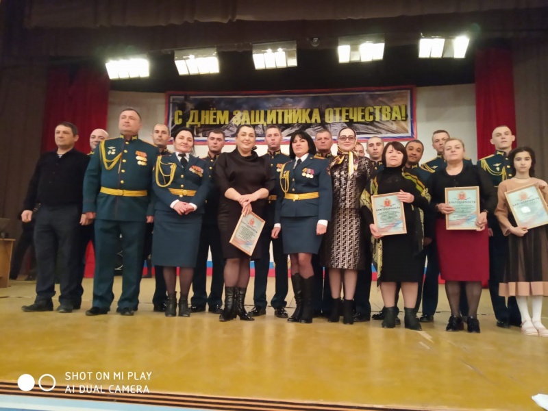 Председатель Союза женщин Карабудахкентского района приняла участие на мероприятии, посвященном Дню защитника Отечества в 136 гвардейской отдельной мотострелковой бригаде